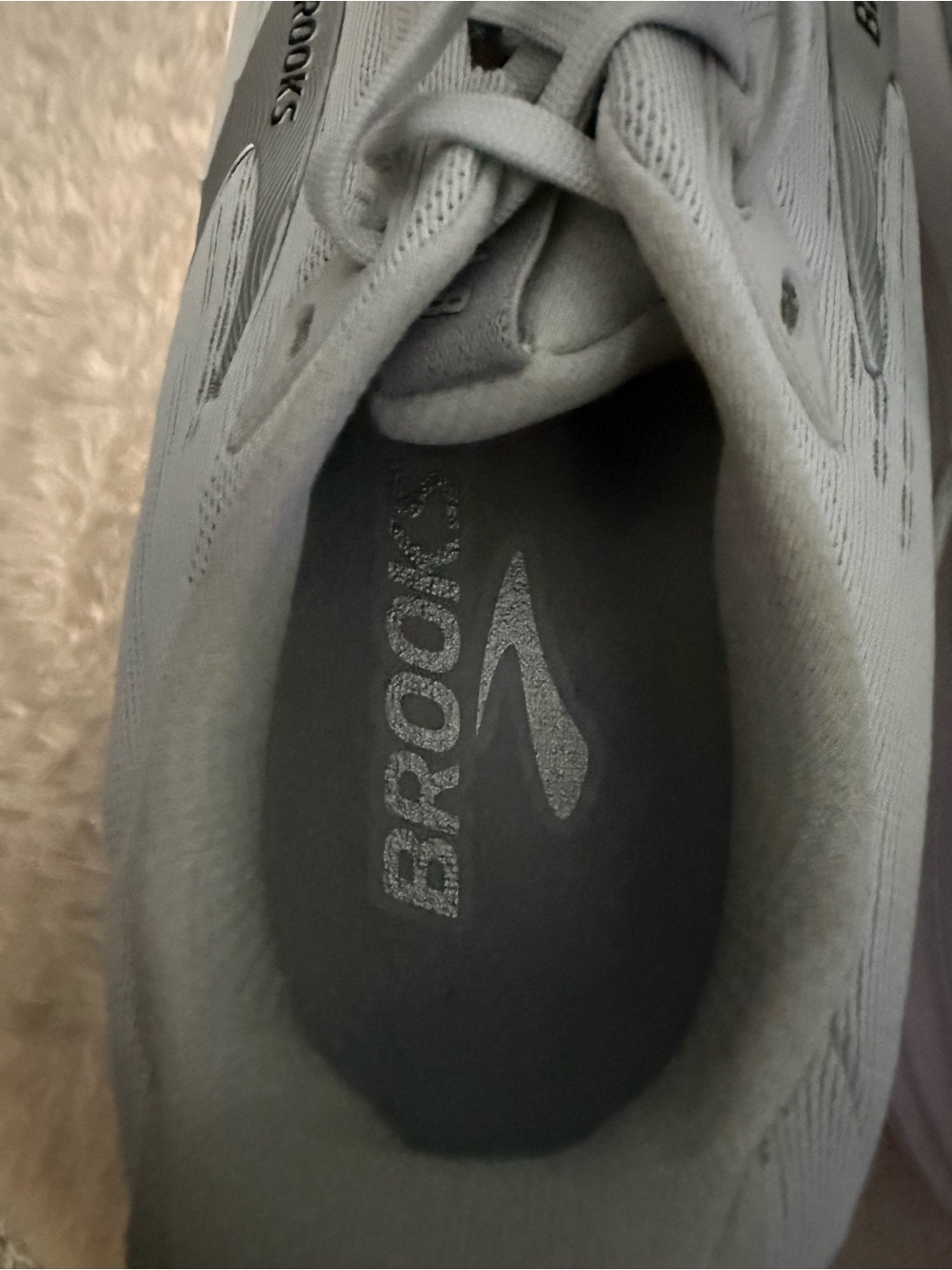 Brooks Light Gray and White Athletic Running Sneakers - Picture 9 of 11